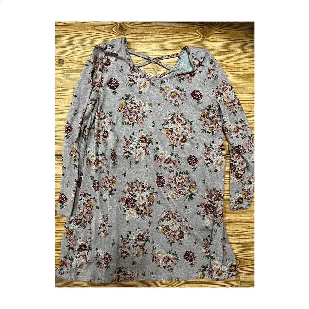 Floral Dressy Long Sleeve Dress
